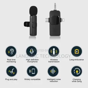 Wireless Mic - Black3-in-1 Wireless Collar Clip Microphone