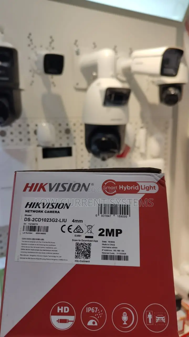 Hikvision 2mp Hybrid Audio Bullet Ip Camera Ds-2cd1023g2-Liu