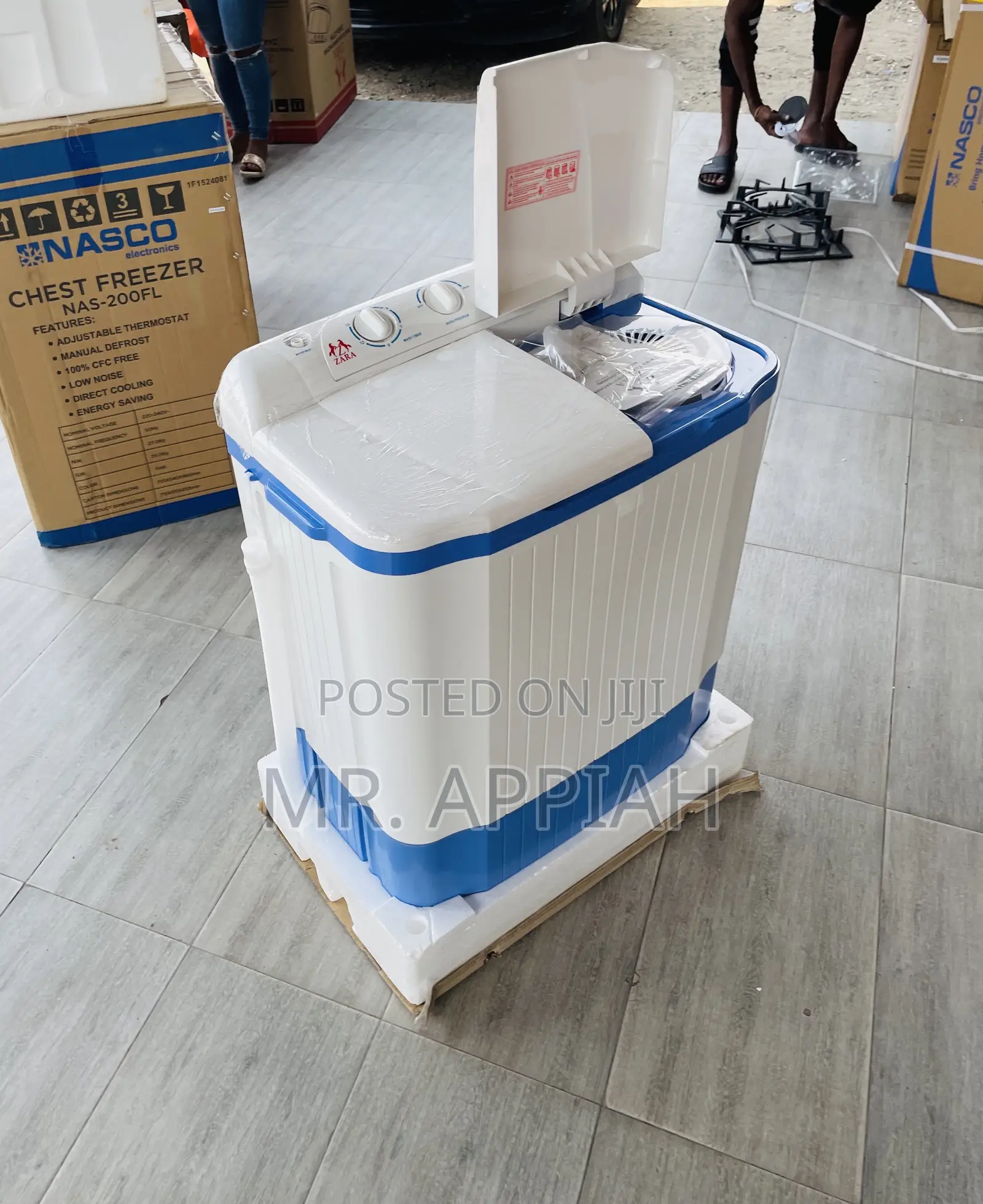 Zara 7kg Twin Tab Electric Washing Machine + Spin Dry.
