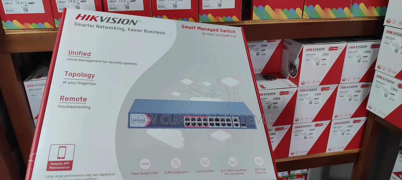 Hikvision Poe Cloud Managed Switch 16 Port + SFP Network