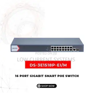 Hikvision 16 Port Gigabit Poe Switch Ds-3e1518p- Ip