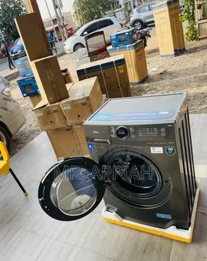 Efficient Midea 8kg Front Load Inverter Washing Machine.