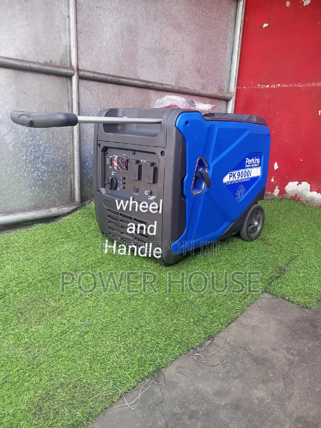 Perkins Inverter and Wheel and Handle Geneset Petrol Geneset