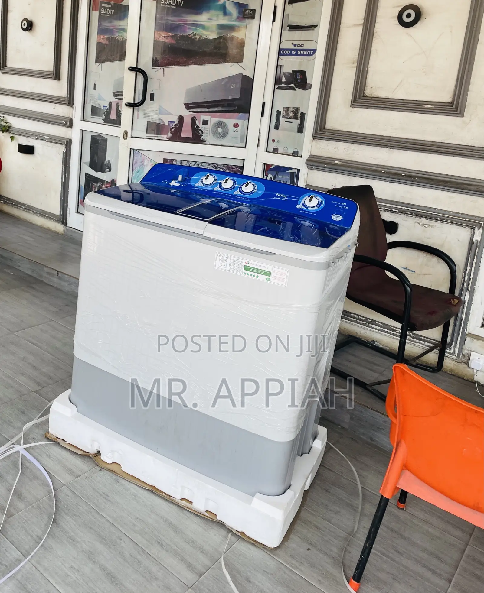 Sufficient Haier 18kg Twin Tab Electric Washing Machine.