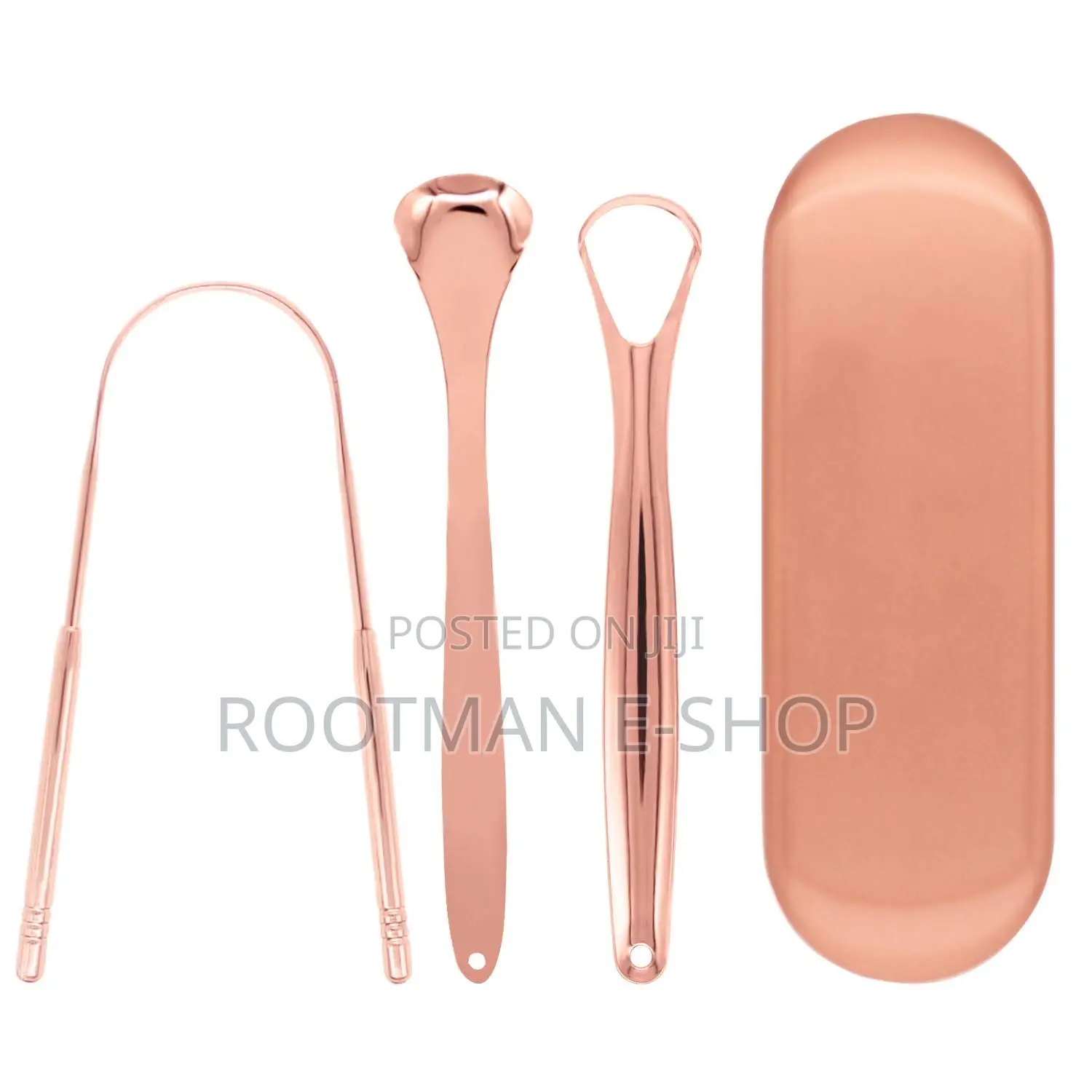 Tongue Scraper Cleaner - 4 Items in a Pack- Rose Gold