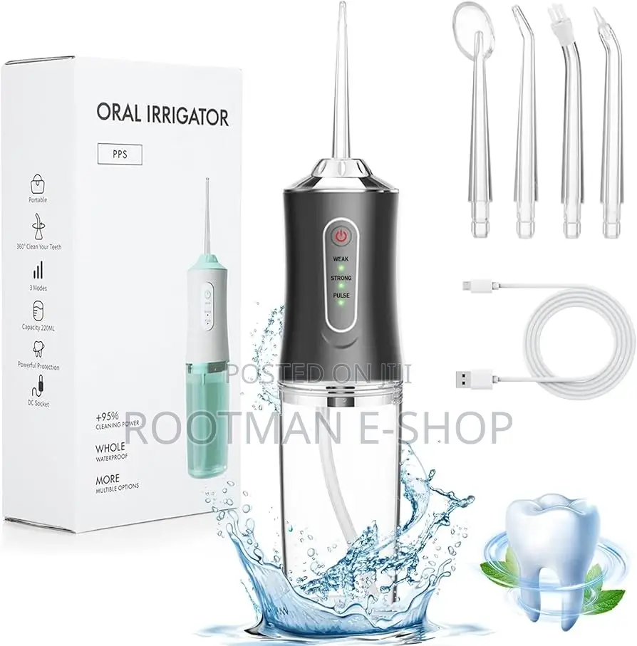 Dental Waterflosser With Cordless Battery for Teeth Cleaning