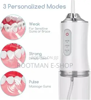 Dental Waterflosser With Cordless Battery for Teeth Cleaning