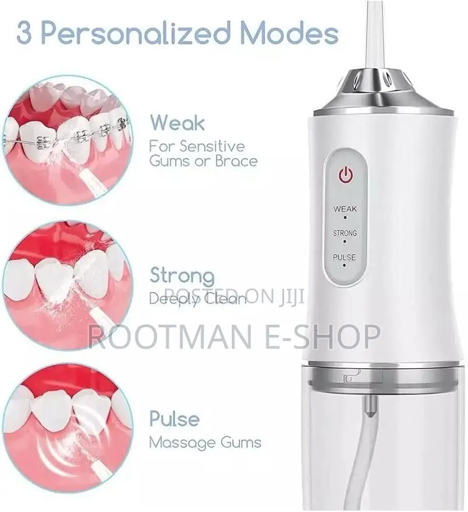 Dental Waterflosser With Cordless Battery for Teeth Cleaning