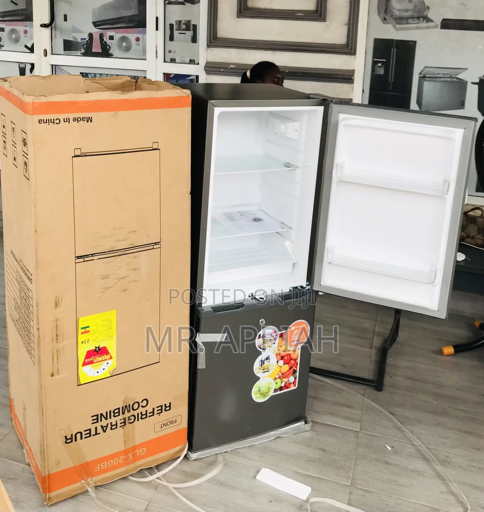 New Galaxy 200bf Bottom Mount Freezer Fridge(Gray).