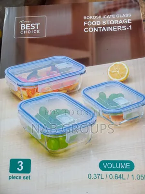 3pcs Glass Bowls With Lids
