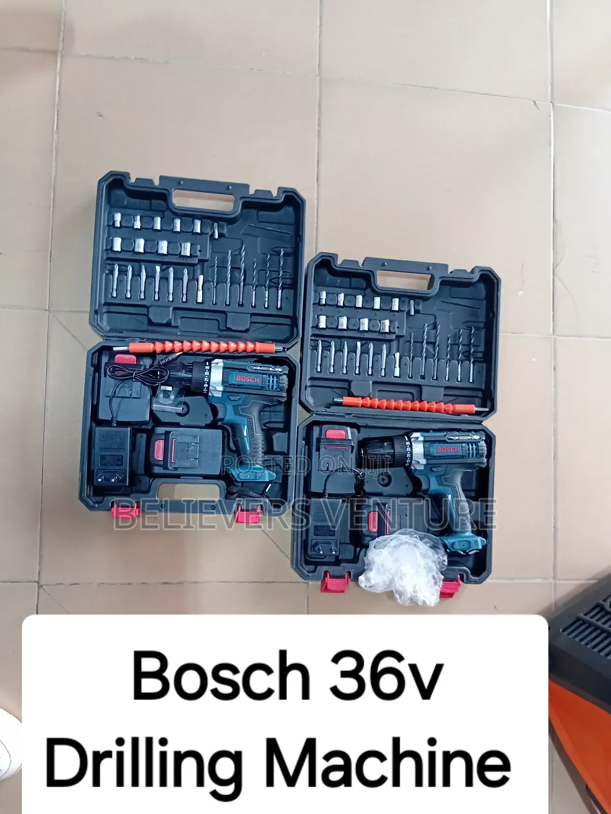 36v Bosch Drilling Machine With Tools Box