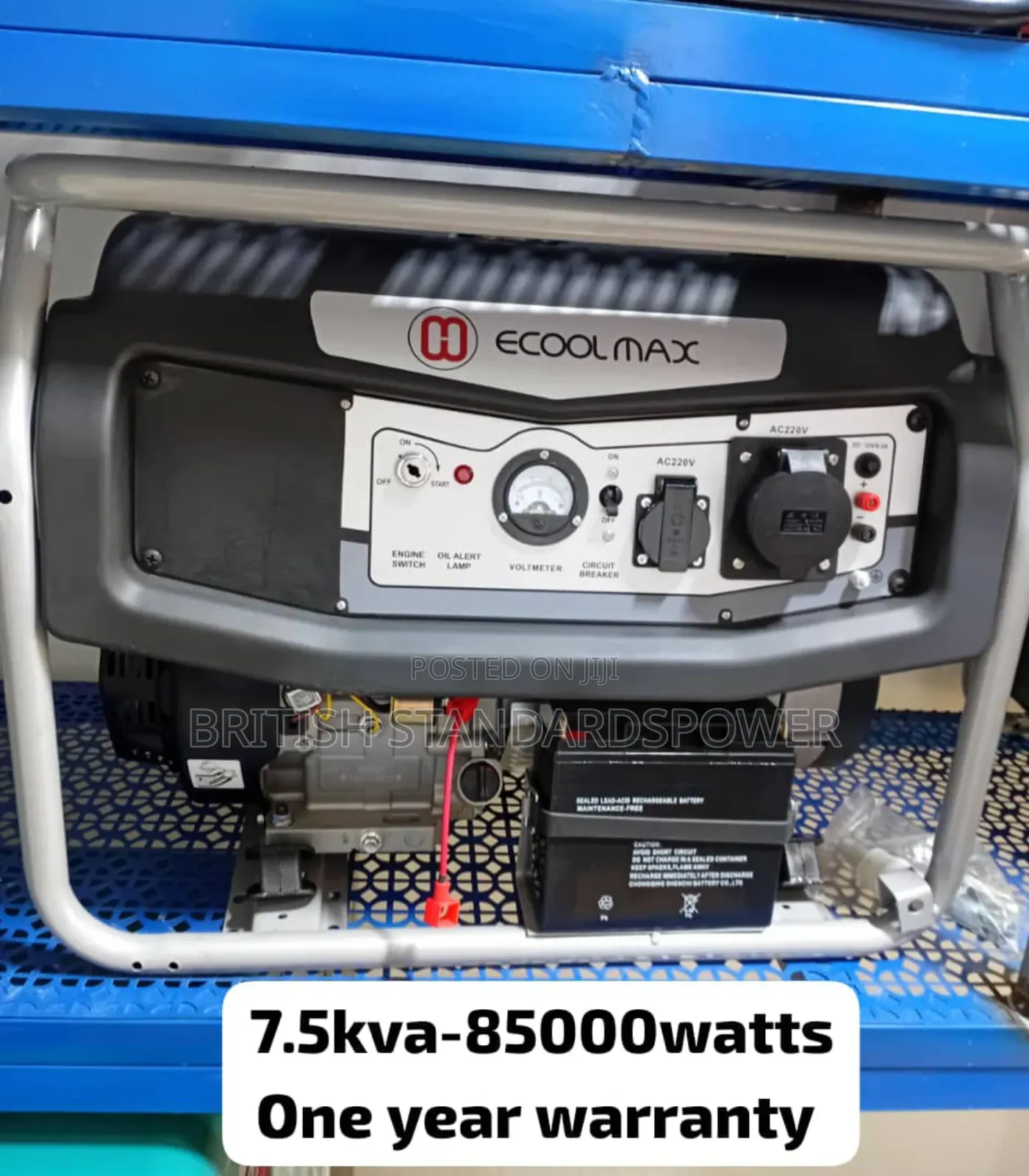 7.5kva High Duty Genset With Oil Alert Lamp