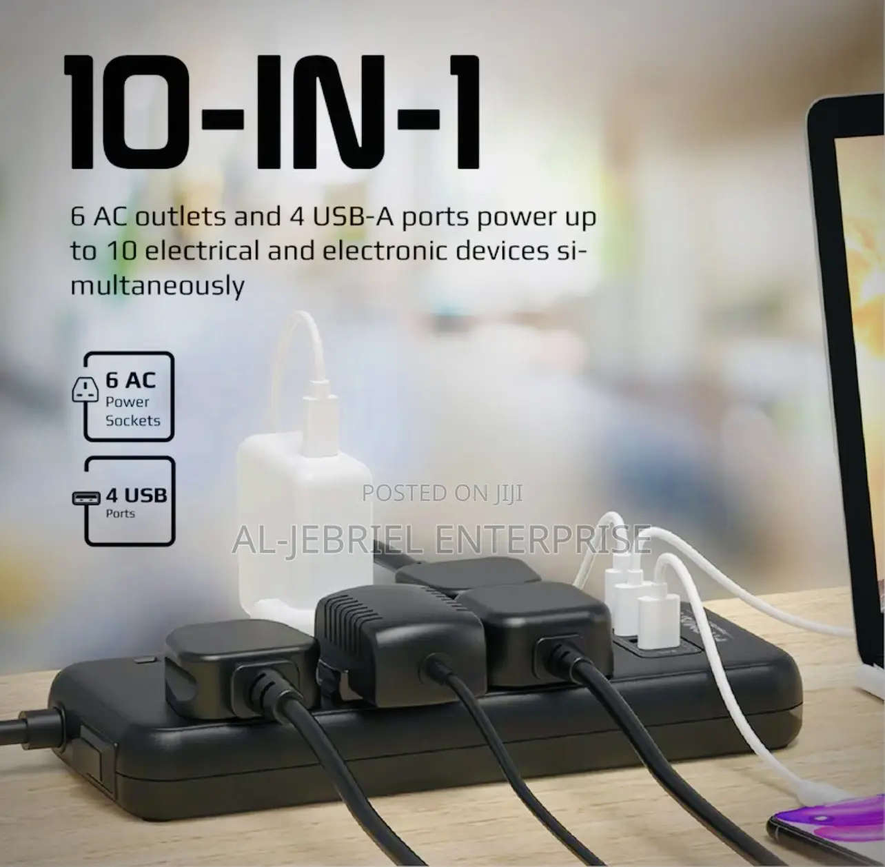 Promate Powercord 10 -in- 1 Powerstrip
