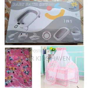 Baby Cot,Mattress,Pillow and Foldable Bathtub(Price for All)