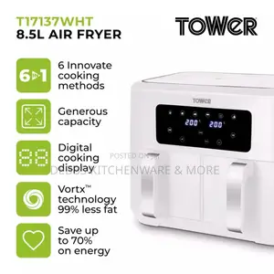 8.5litre Dual Tower Air Fryer From Uk