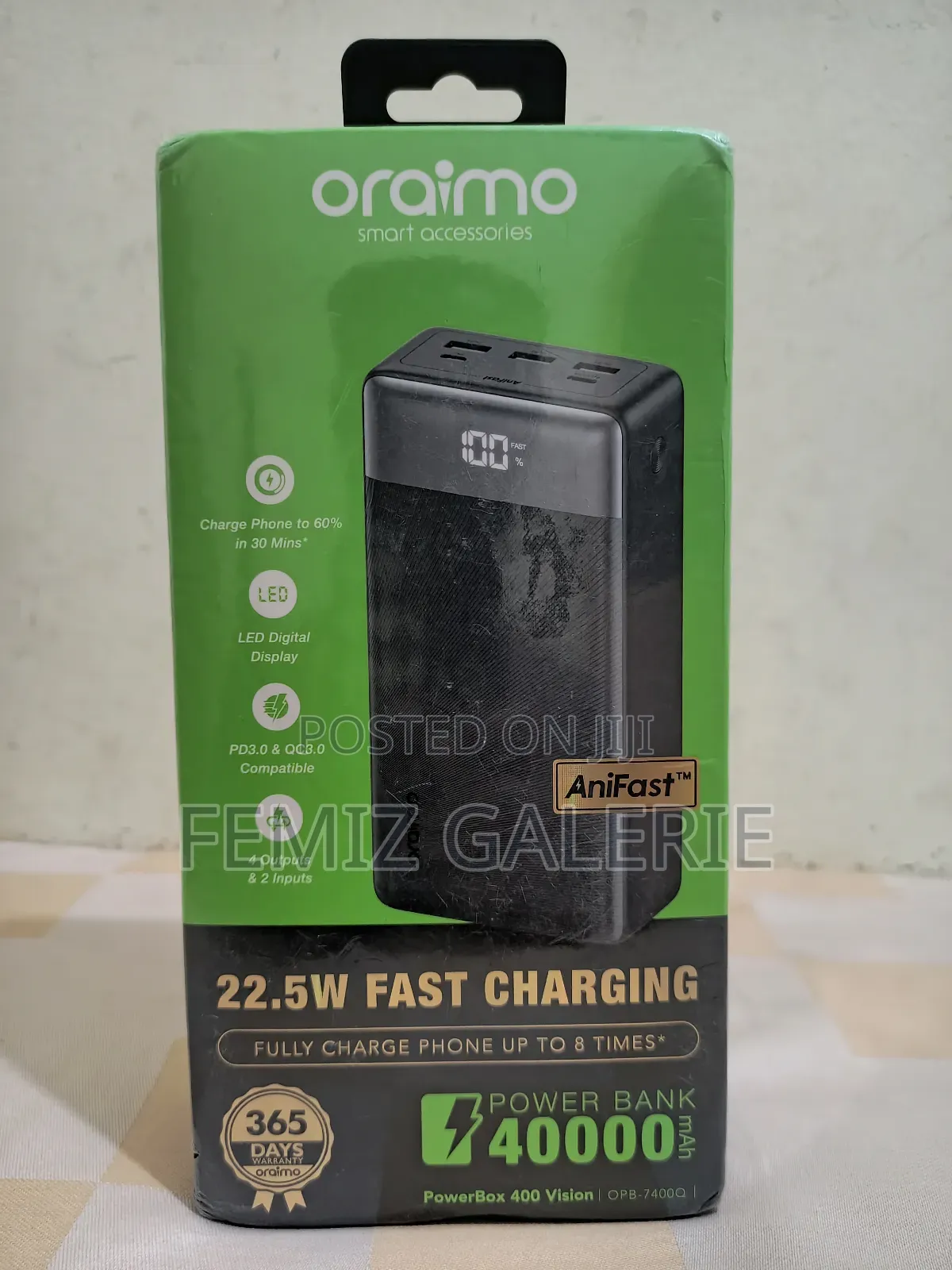 Oraimo Powerbox 400 Vision 40000mah 22.5w Power Bank