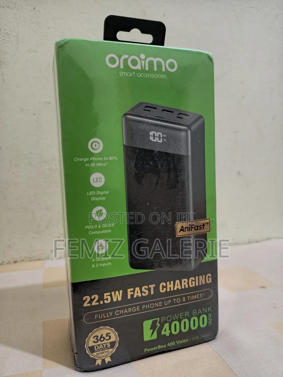 Oraimo Powerbox 400 Vision 40000mah 22.5w Power Bank