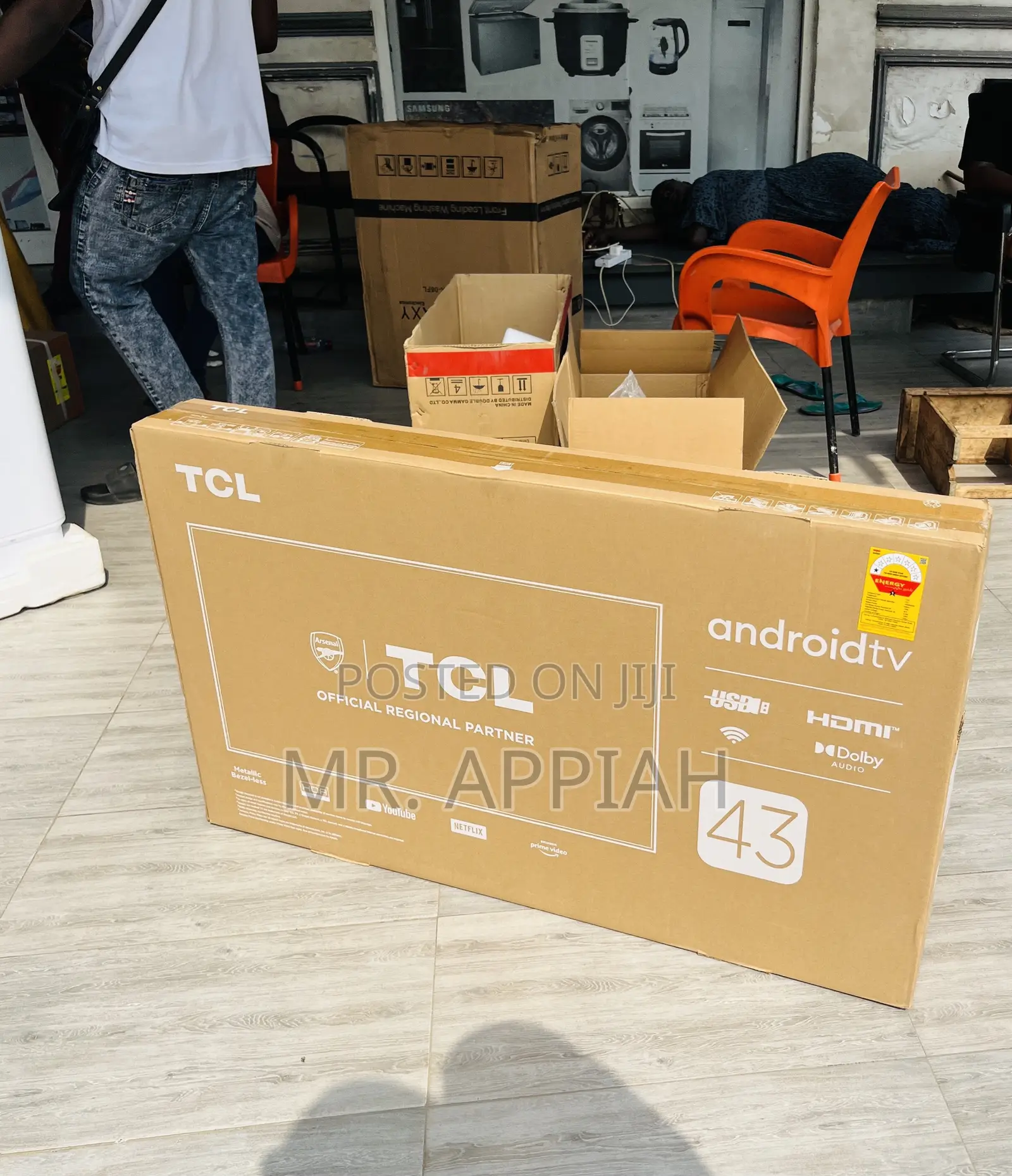 Fresh in Box TCL 43s4500 43” FHD Smart Screen Television.