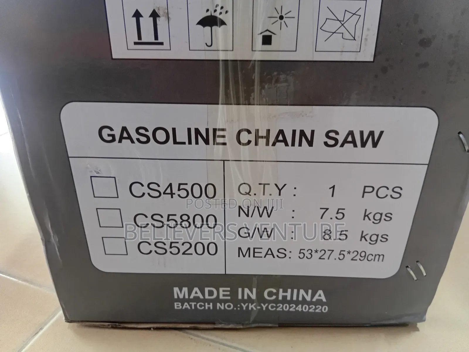 Powerful 7.5KGS Ecoolmax Gasoline Chain Saw