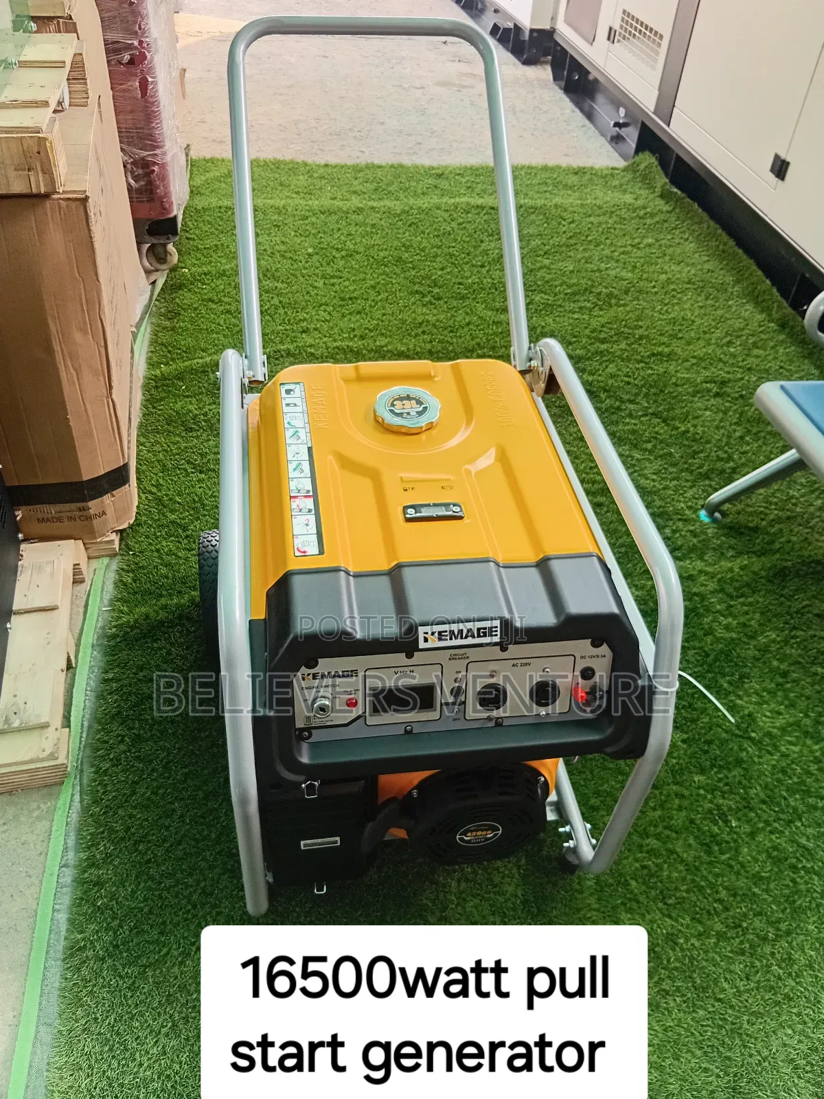 Wheeled 15kva Kemage Petrol Generator 16500watt New