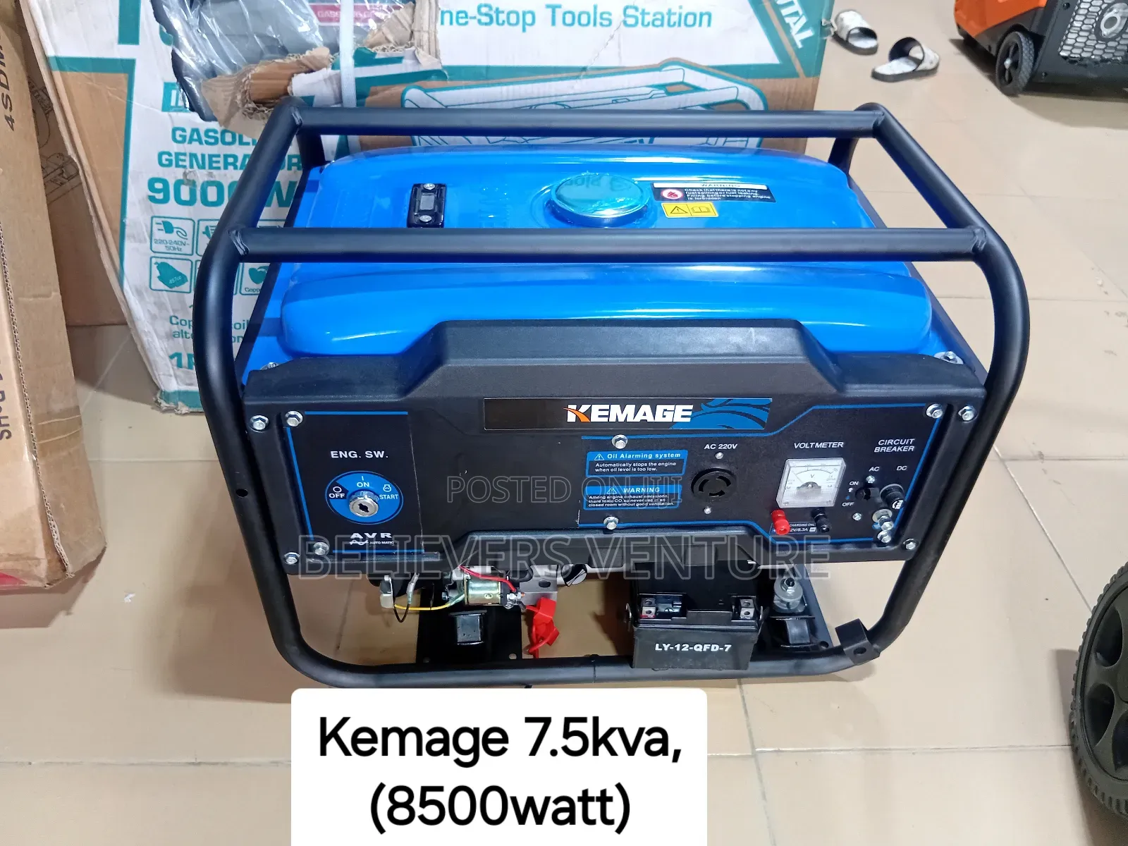 7.5kva Kemage Petrol Generator Pull Start 8500watt New
