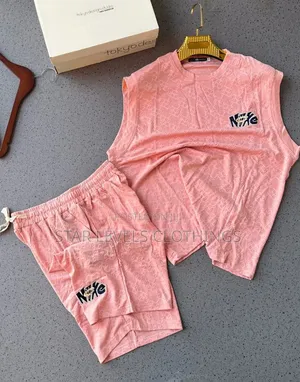 Classy Matching Sleeveless Top and Shorts Available for Men
