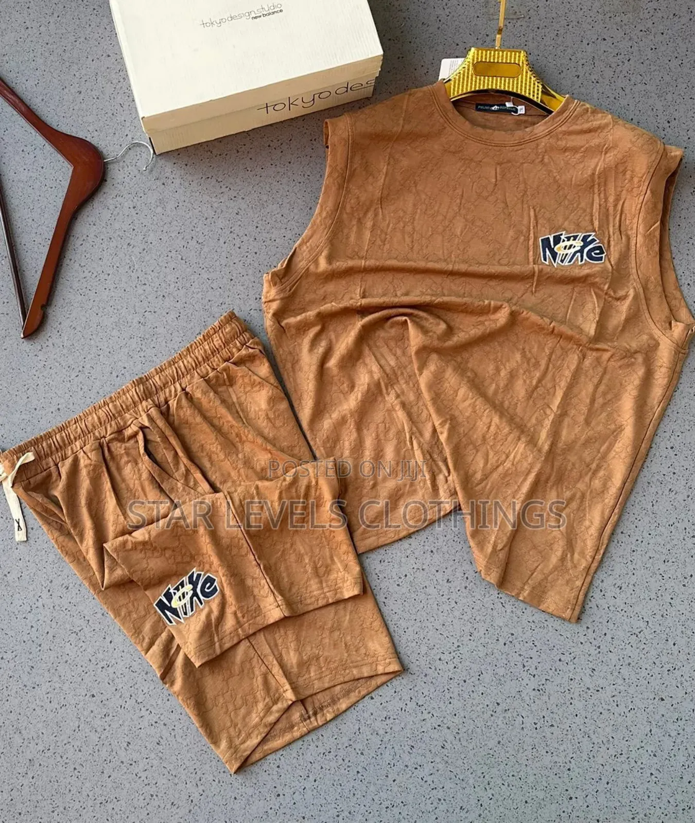 Classy Matching Sleeveless Top and Shorts Available for Men