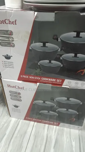 Hot Chef 8pcs Marble Non Stick Cookware Set