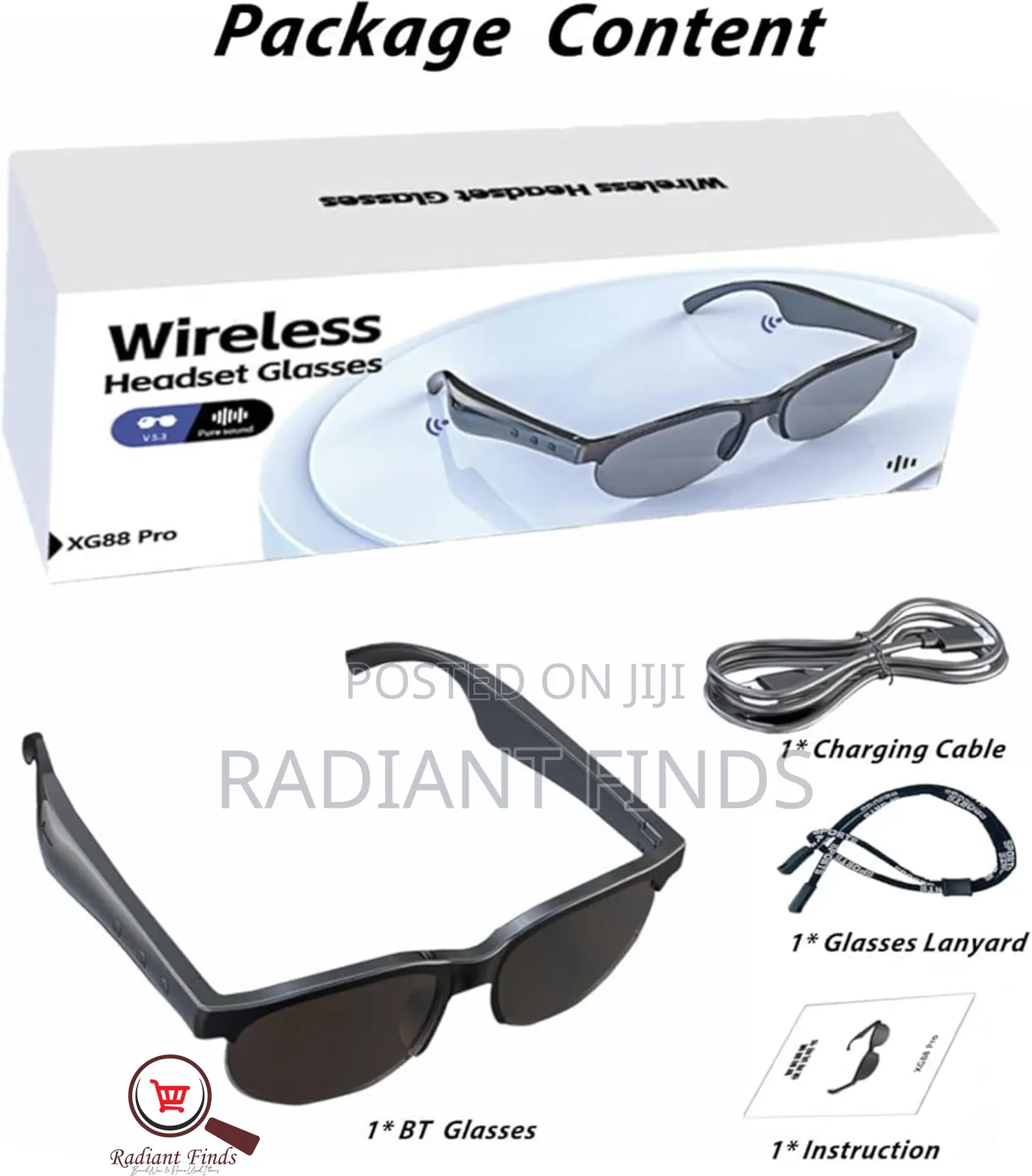 Wireless Headset Glasses XG88 Pro