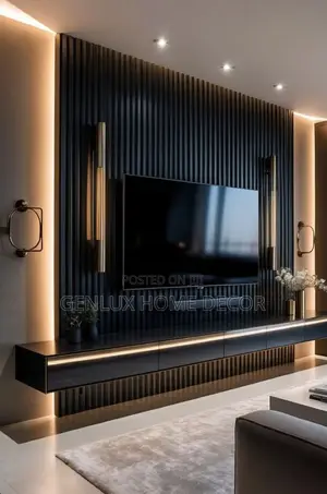 Floating Wall TV Units With Hidden Compartments