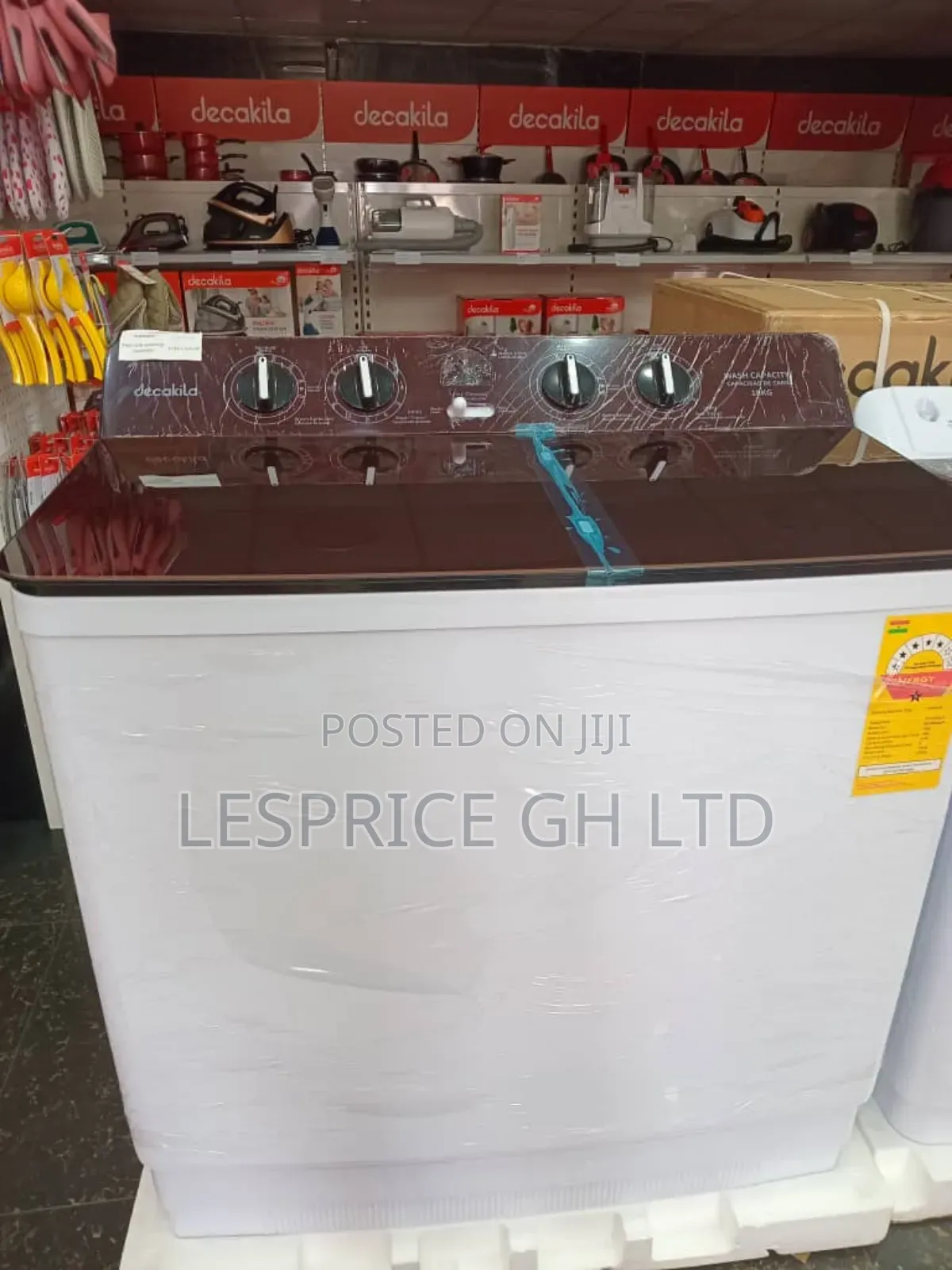 Powerful Airflow- Decakila 15kg Twin Tub Washer