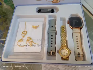 D15 GS Smartwatch With Quartz Watch, Chain, Earrings, Etc.