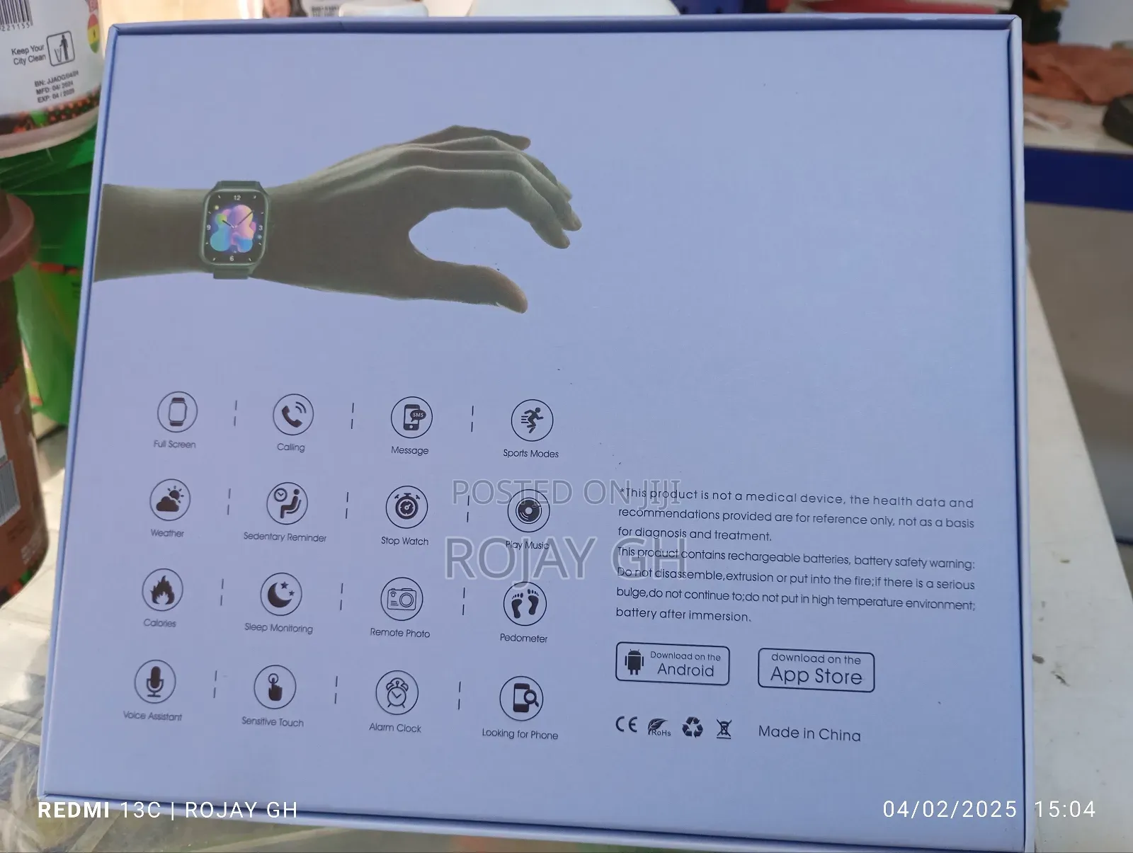 D15 GS Smartwatch With Quartz Watch, Chain, Earrings, Etc.