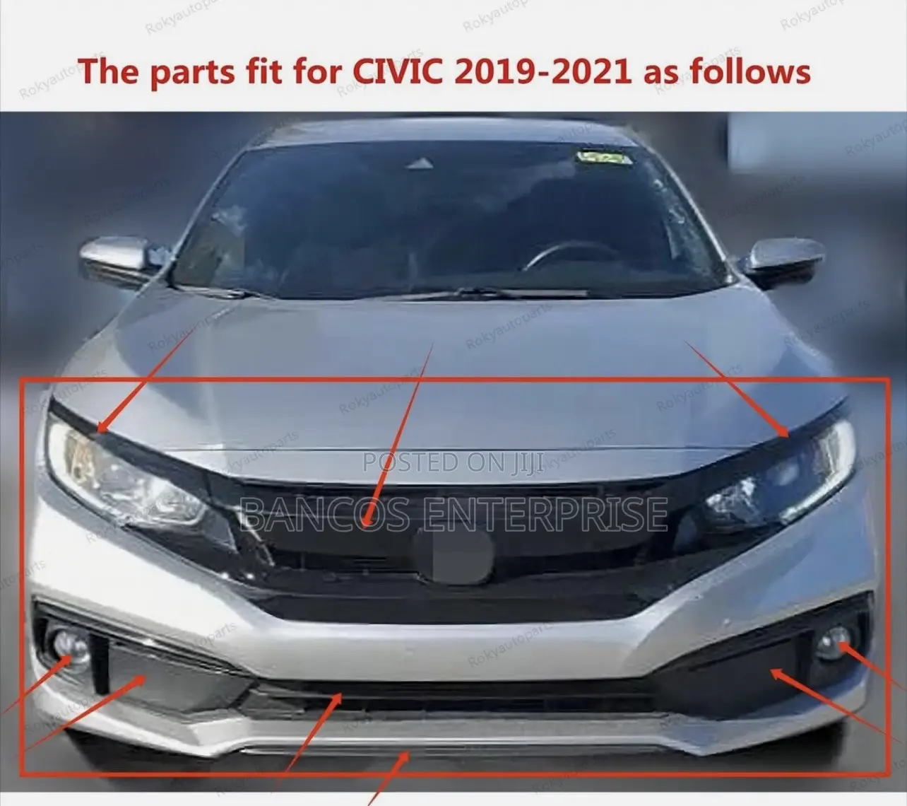 Honda Civic 2019-2021 Grilles And Fog Light