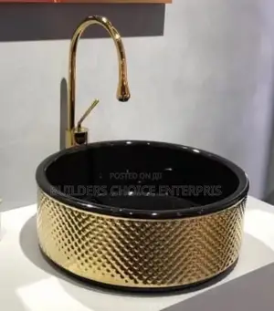 Gold And Black Countertops Basin