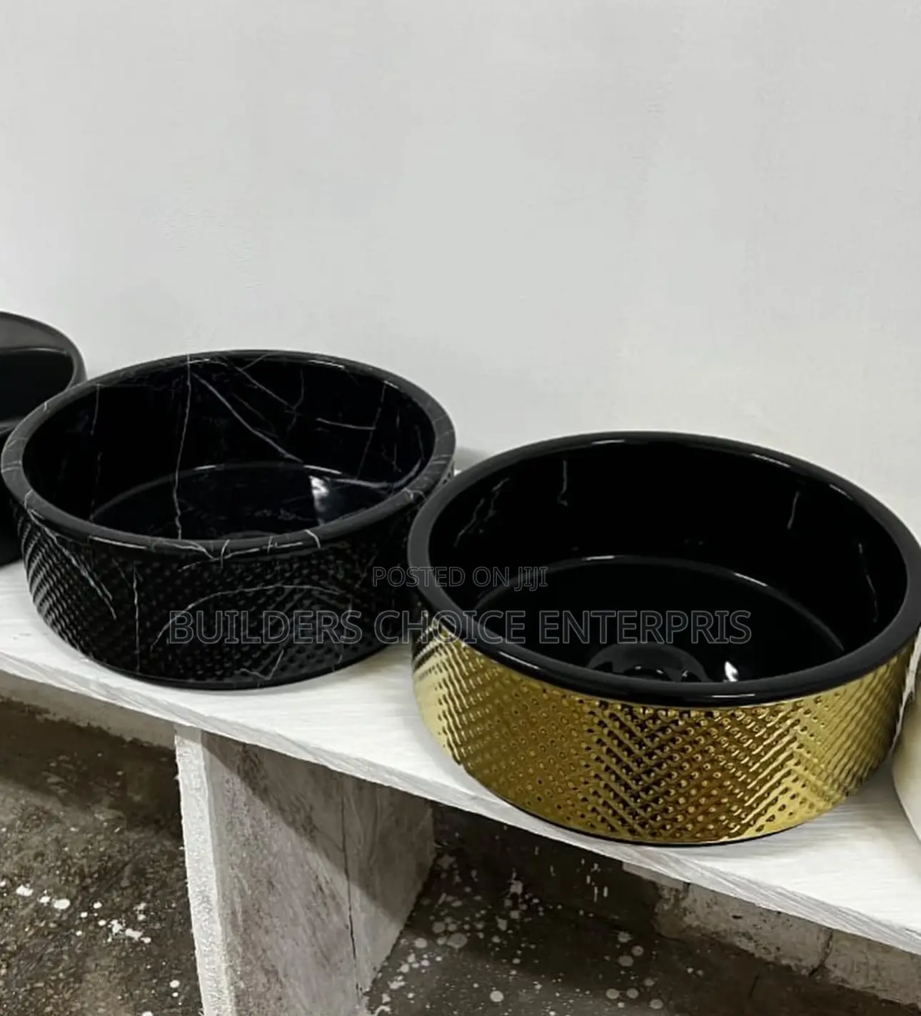 Gold And Black Countertops Basin