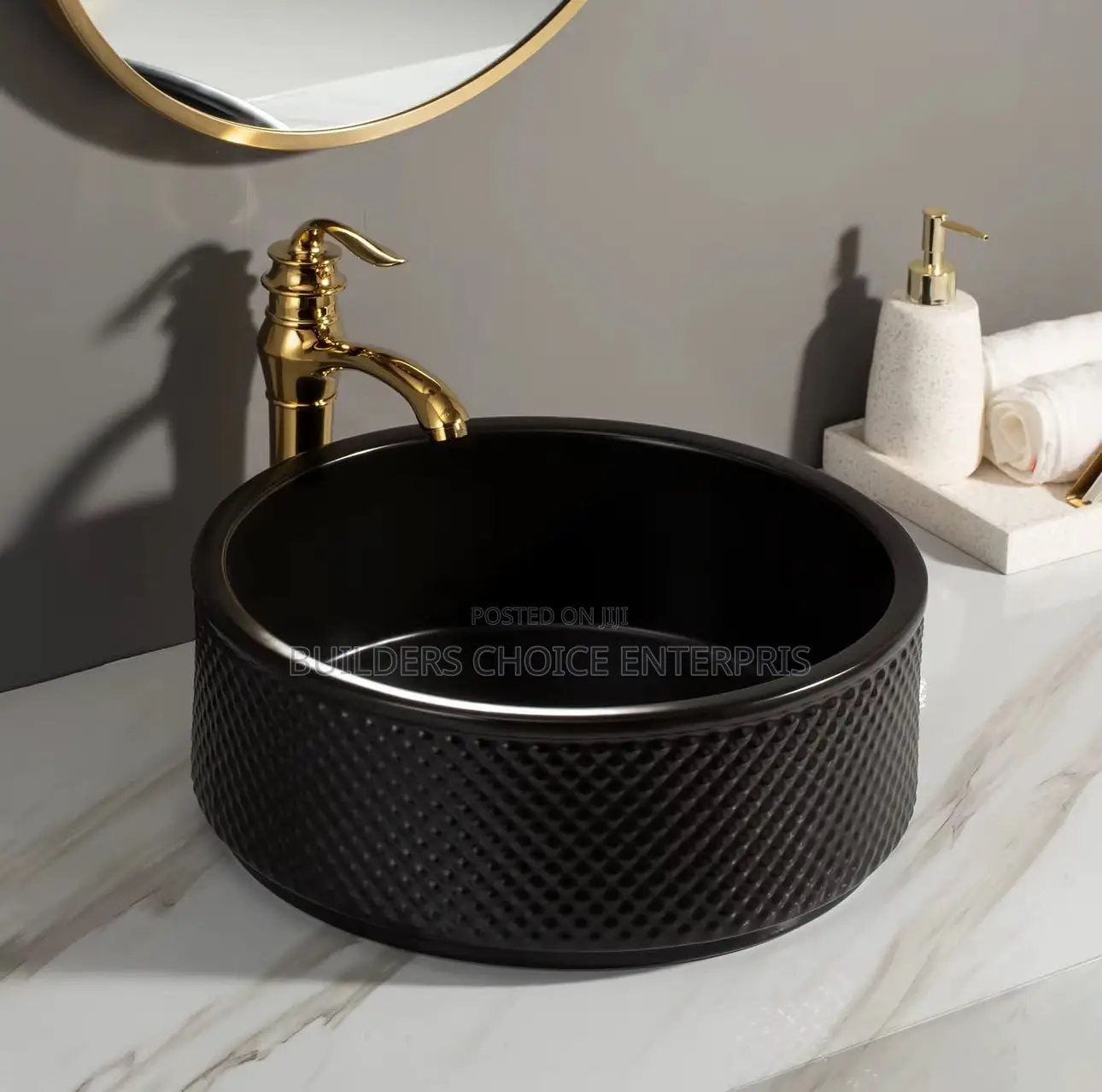 Black Countertops Basin (Round 34)