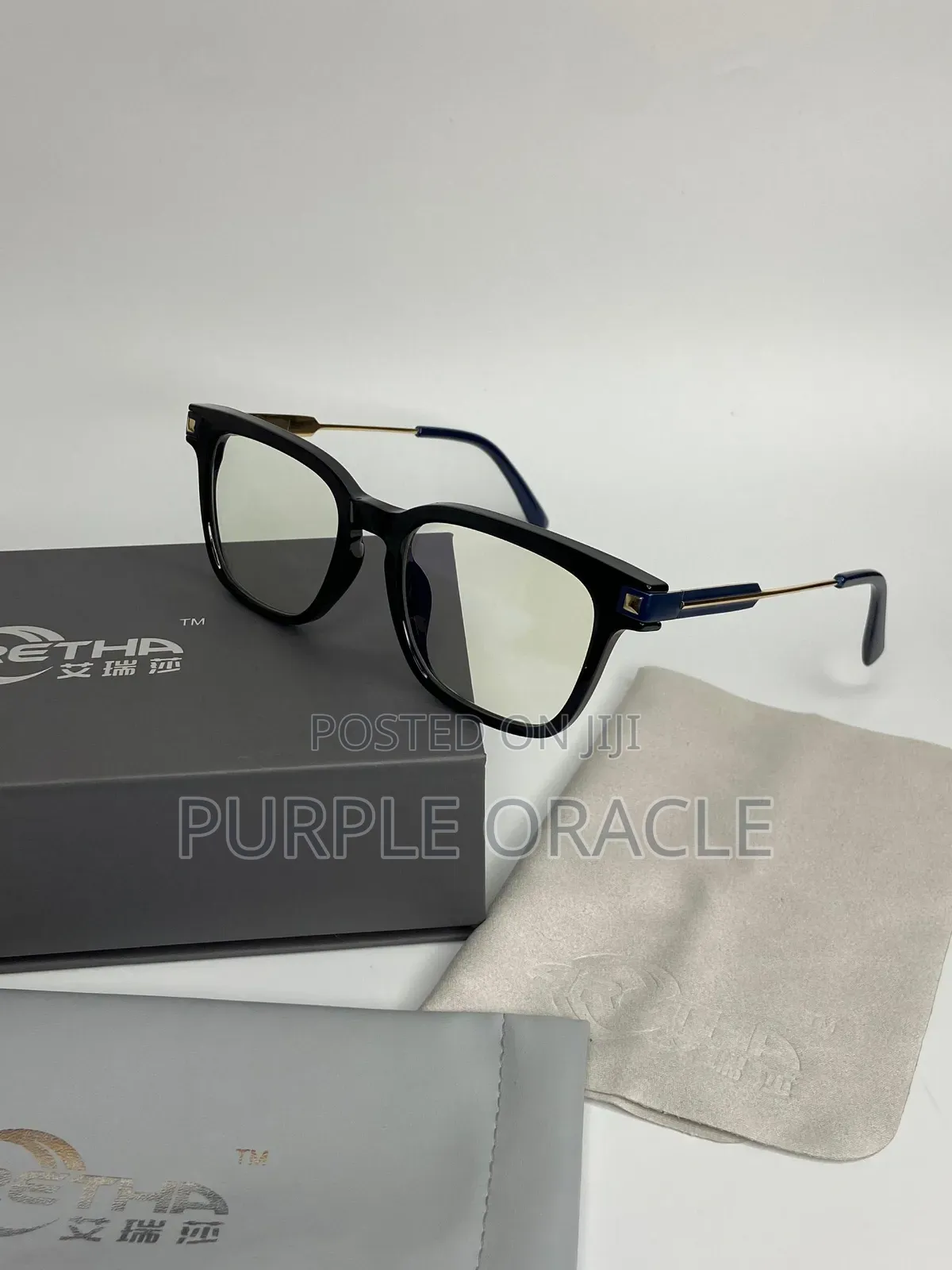 Uv-blocking Men’S Optical Frames With Screen Protection