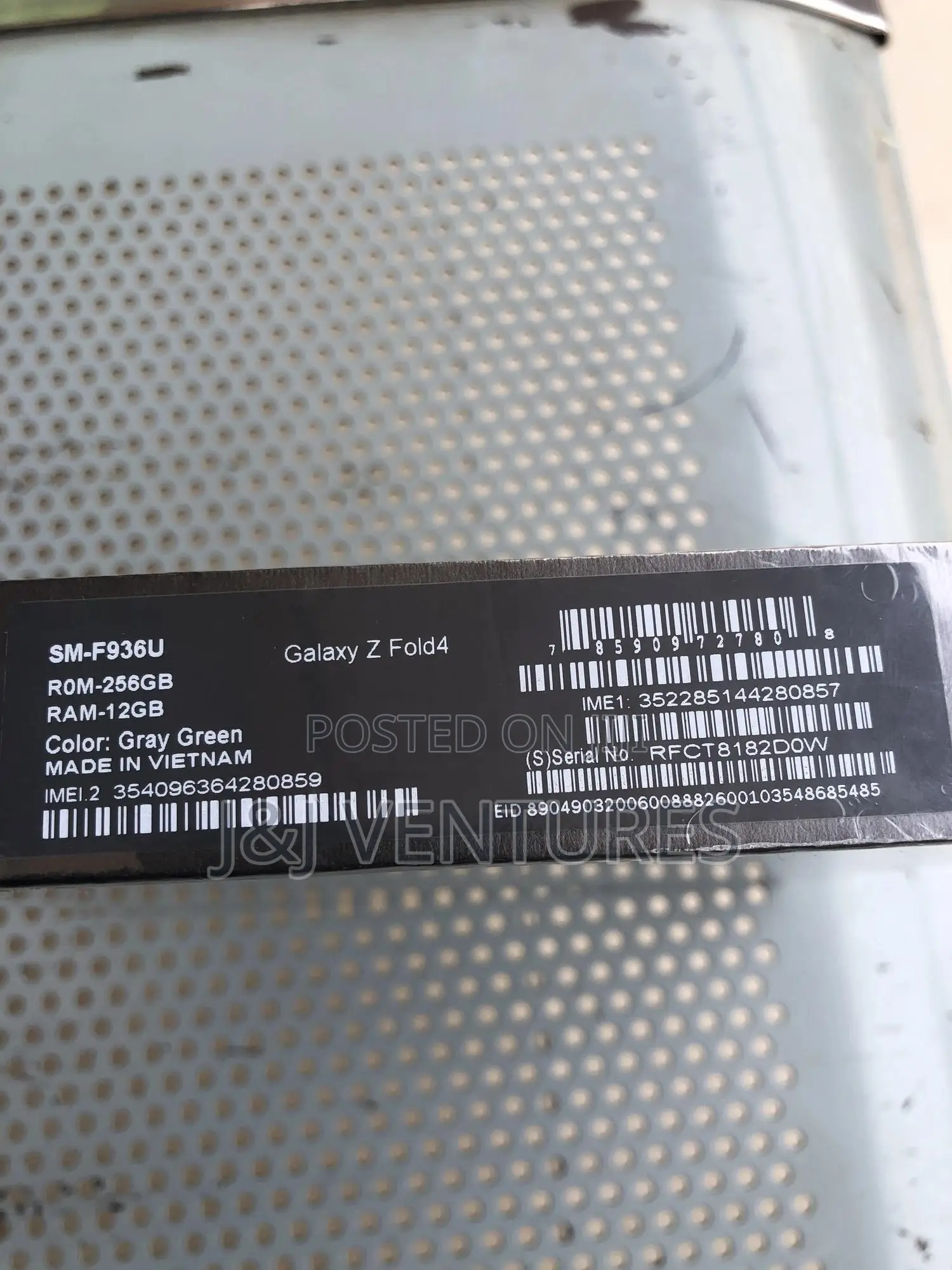 New Samsung Galaxy Z Fold4 256 GB Black