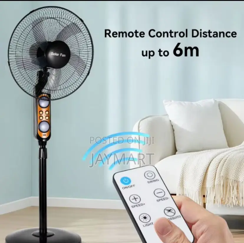 High Efficiency Adjustable 16 Inches Solar Standing Fan