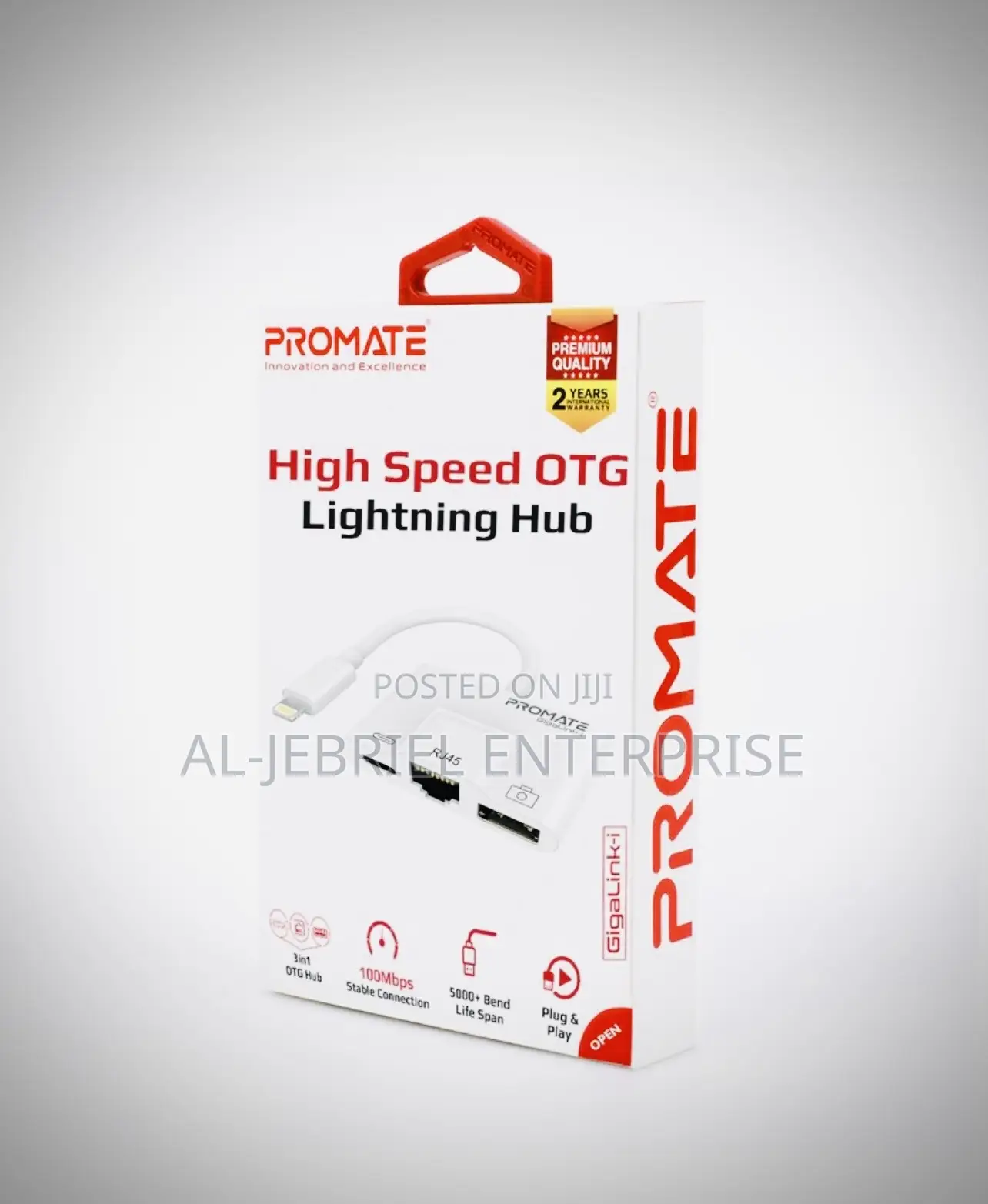 Promate 3-in-1 OTG Lighting Hub —Gigalink-I