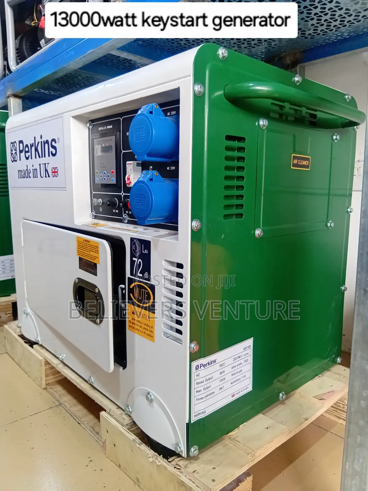 Perkins 10kva Diesel Engine Generator 13000watt Keystart New