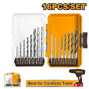 16 Pcs Metal And Wood Drill Bits Set - Akdl11606