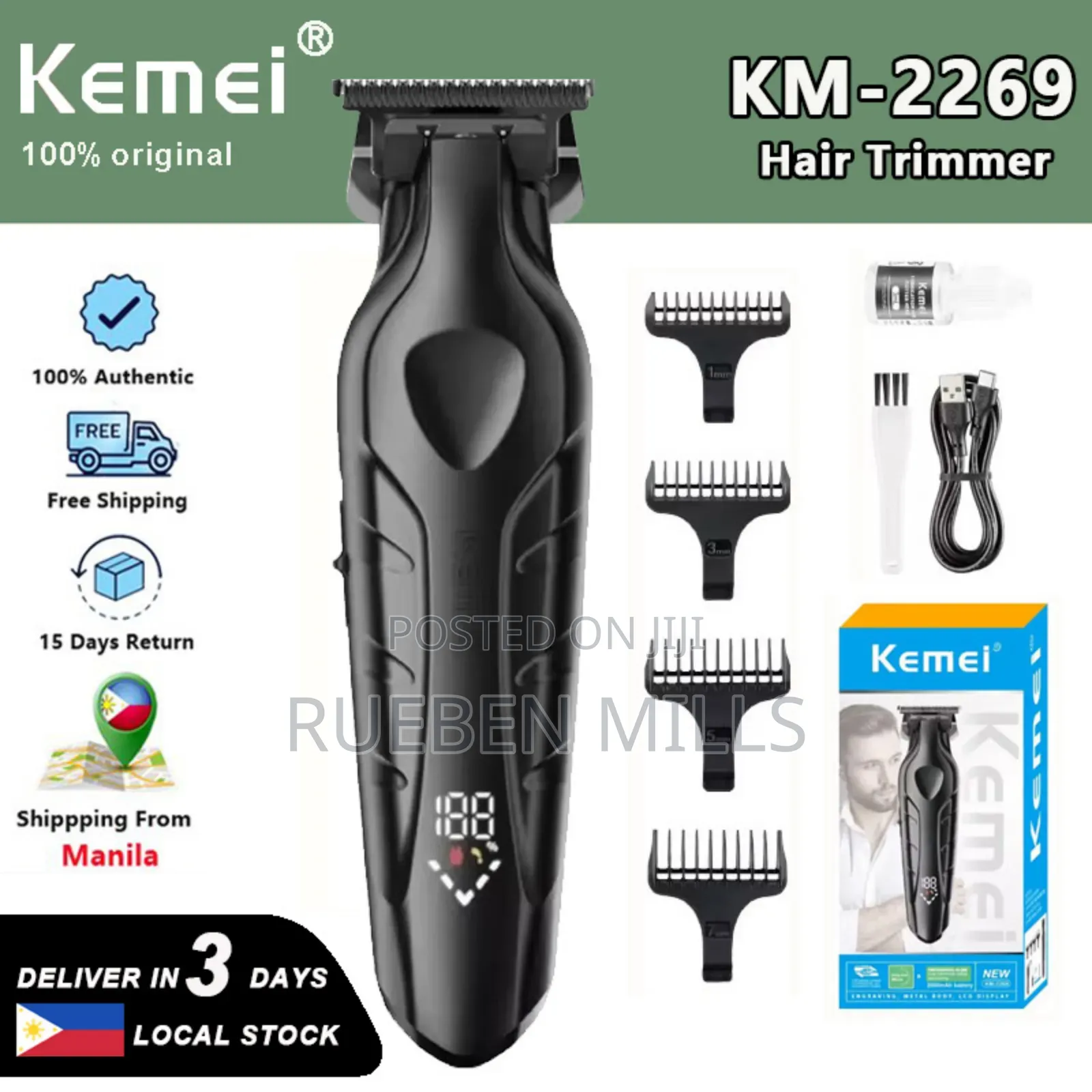 Precision Cut Professional Kemei Skin Barbering Machine