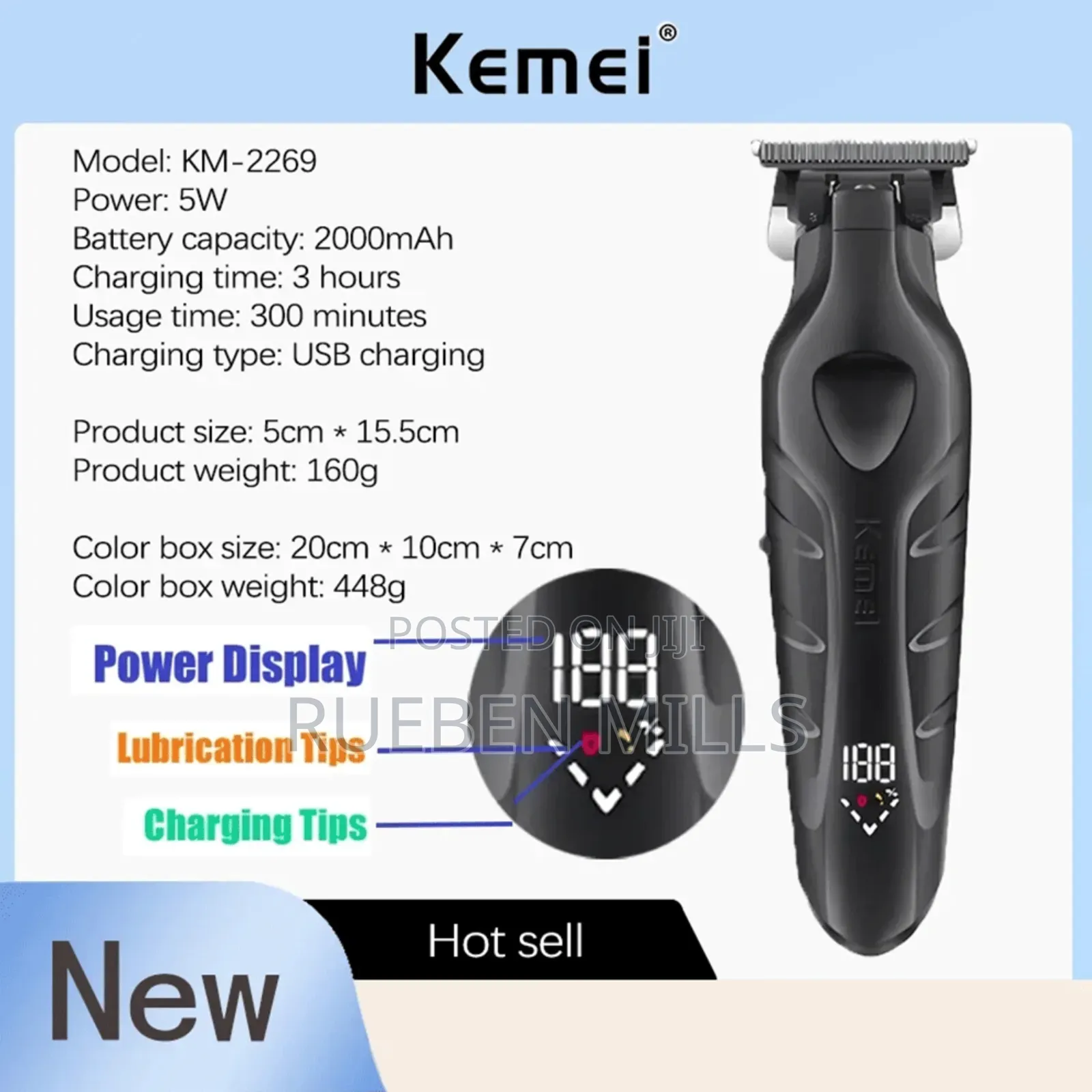 Precision Cut Professional Kemei Skin Barbering Machine