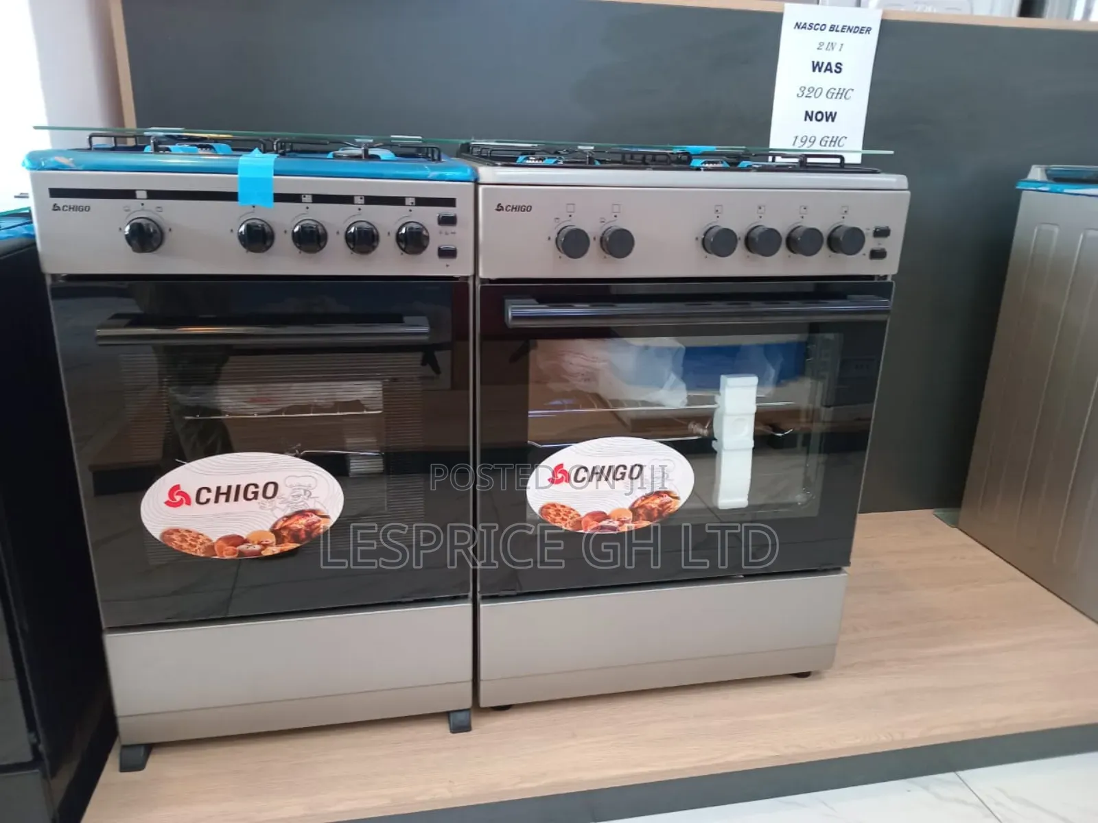 Chigo 60x60: Deep Tray Gas Cooker Set