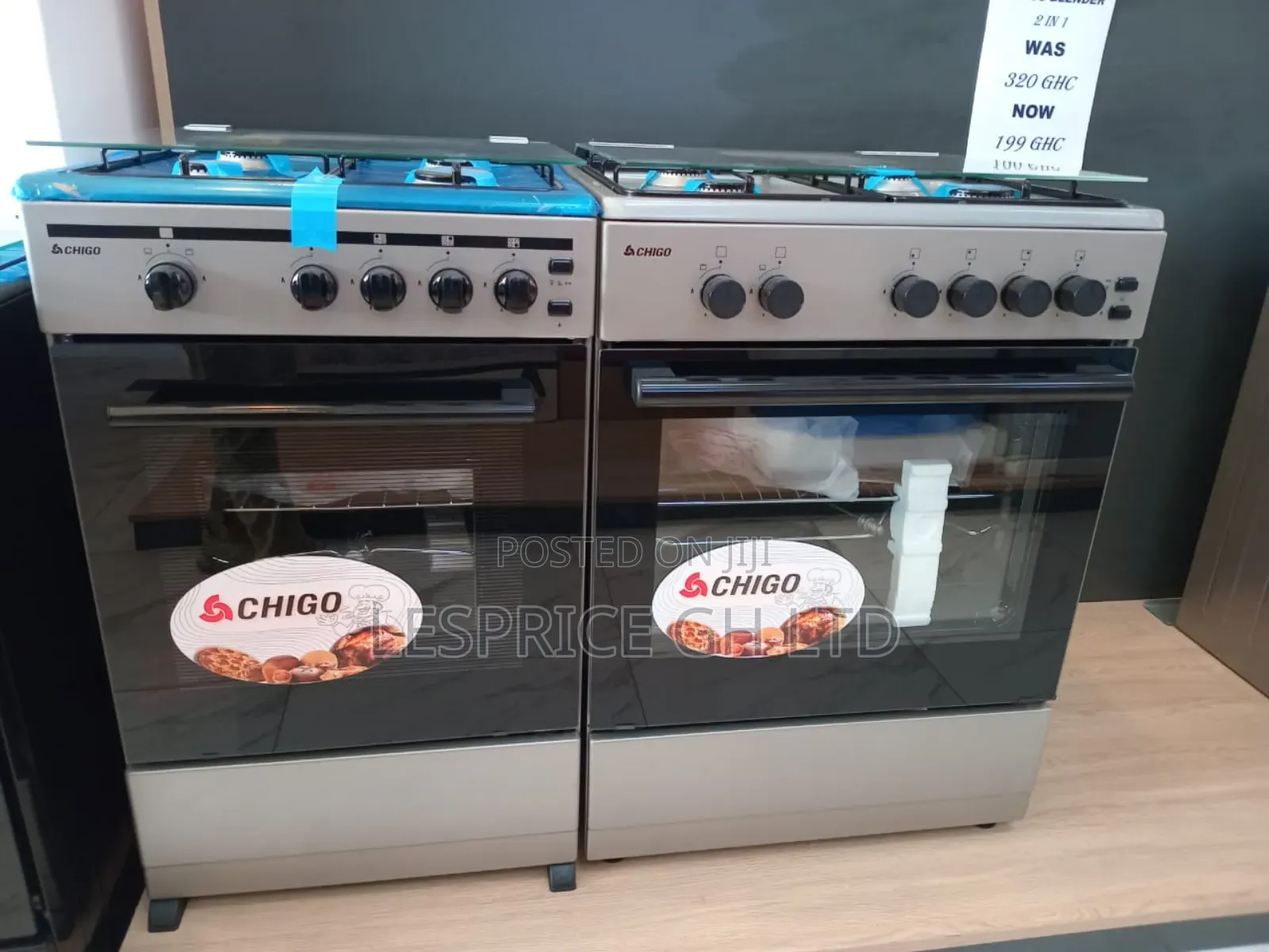 Chigo 60x60 Cooker // Auto Ignition, Top Glass Cover!
