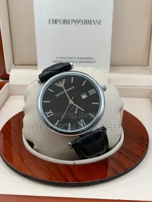 Emporio Armani Leather Watch With Bracelet