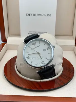 Emporio Armani Leather Watch With Bracelet