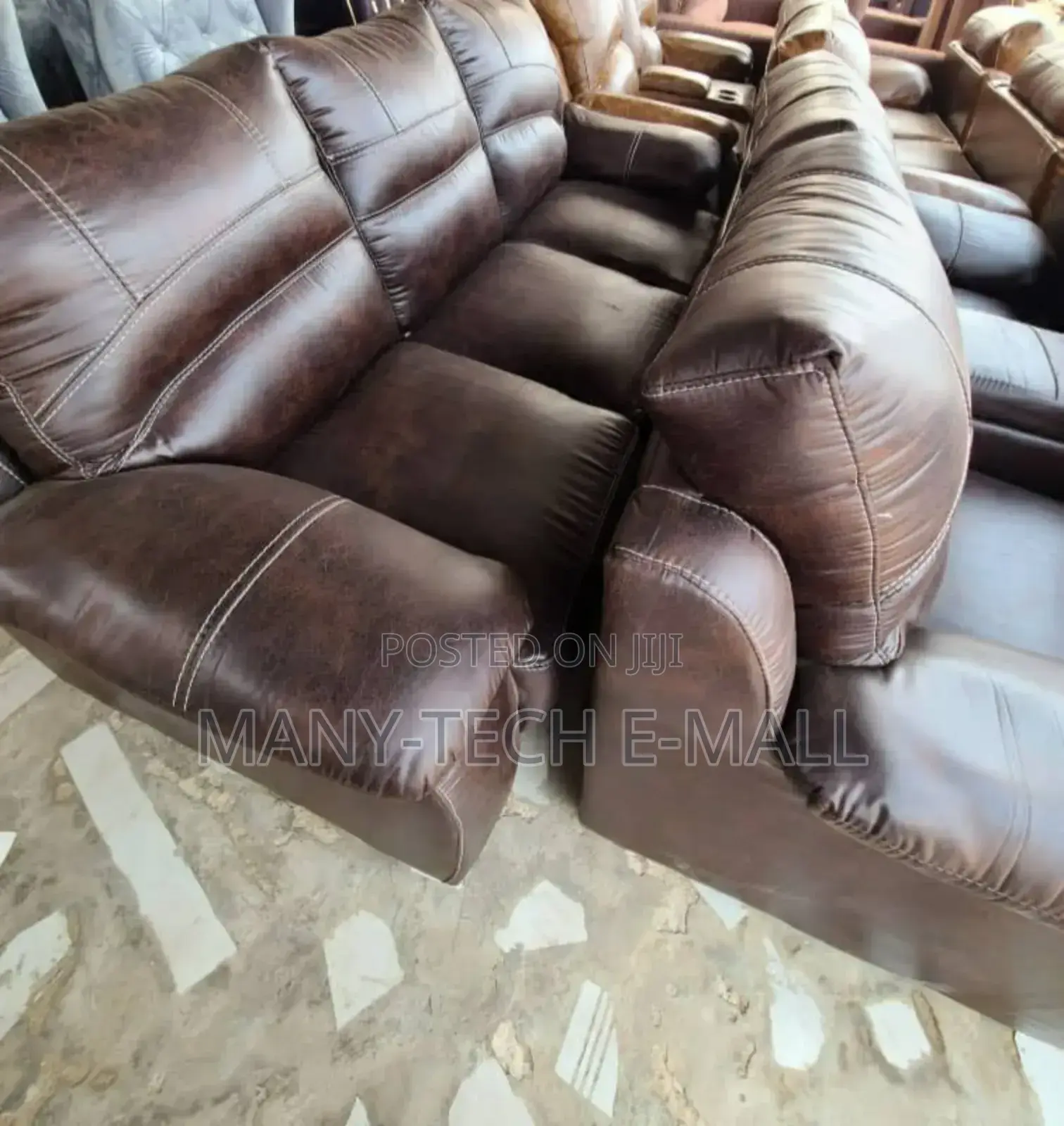 Luxurious Royal Comfort 7 Seater Coffee Brown Sofa Set .